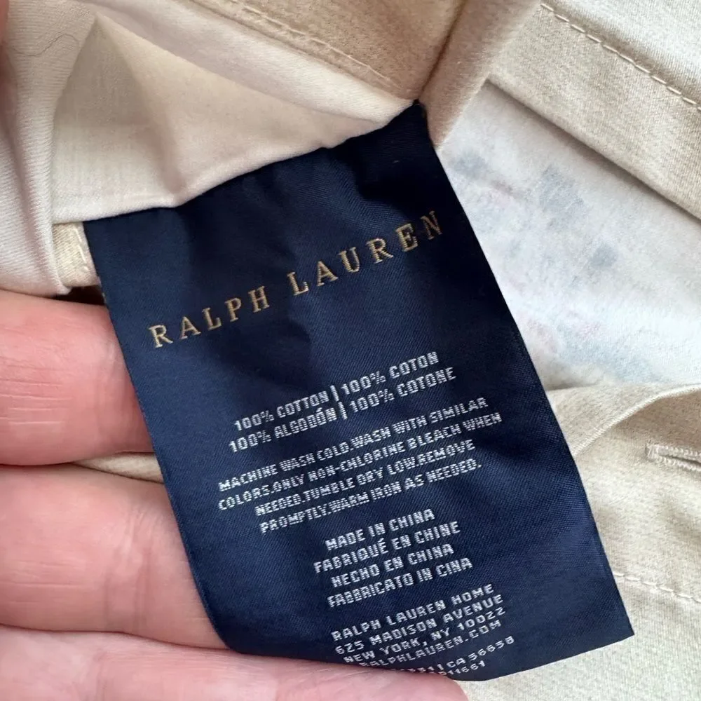 RALPH LAUREN ISLESBORO FERNHILL PAISLEY FLORAL 100% COTTON EUROPEAN SHAM CASES